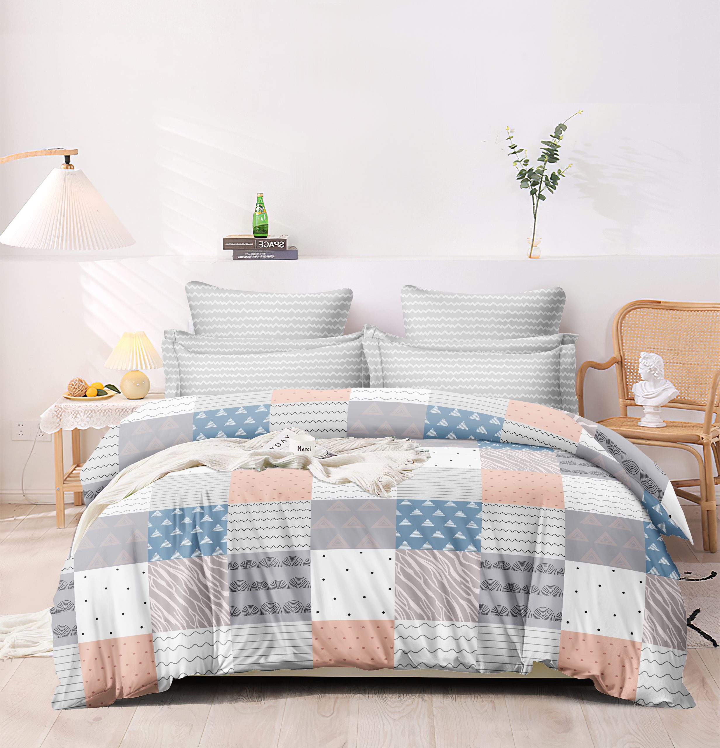 Homewards Multicolor Box Design Double Bed Comforter Size – Perfect for Winter and AC
