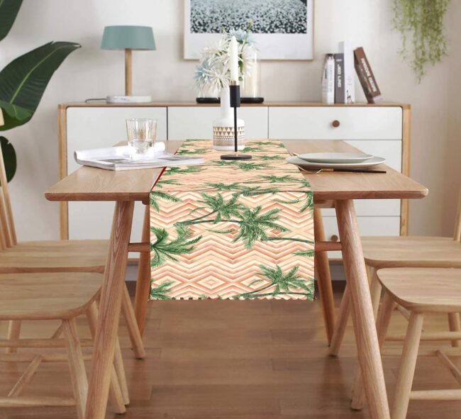 Homewards Tropical Palm Tree Design Table Runner - Image 2