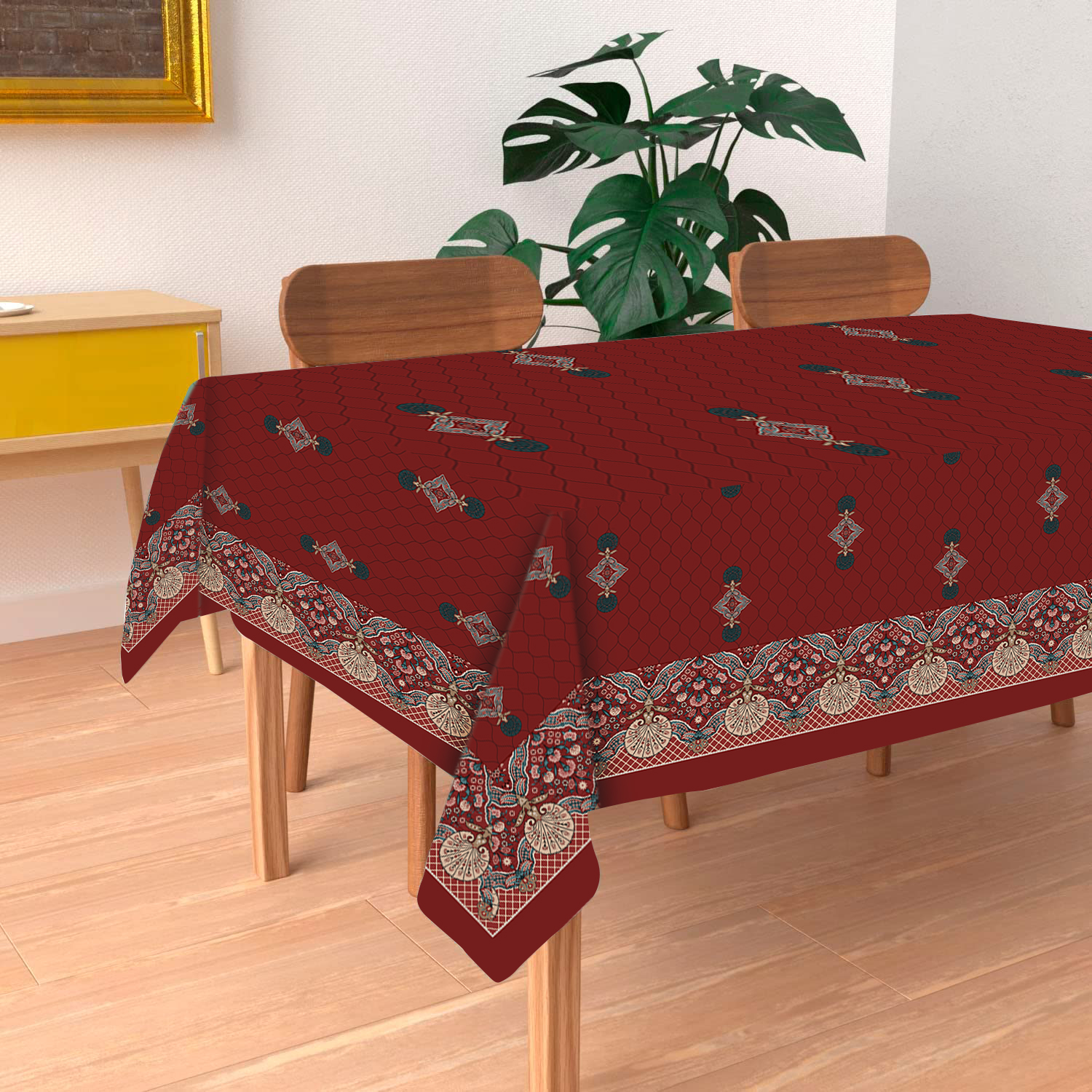 Homewards Ajrakh design Table cover 137×229 cm
